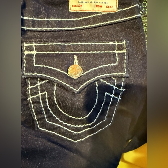 BNWT True Religion Dark Indigo Flare Jeans - Picture 10 of 11